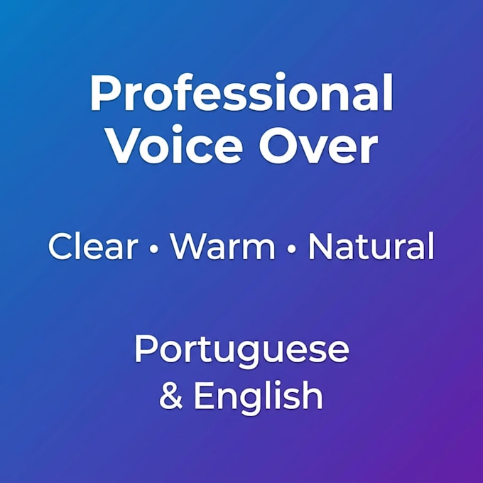 record a professional voice over
