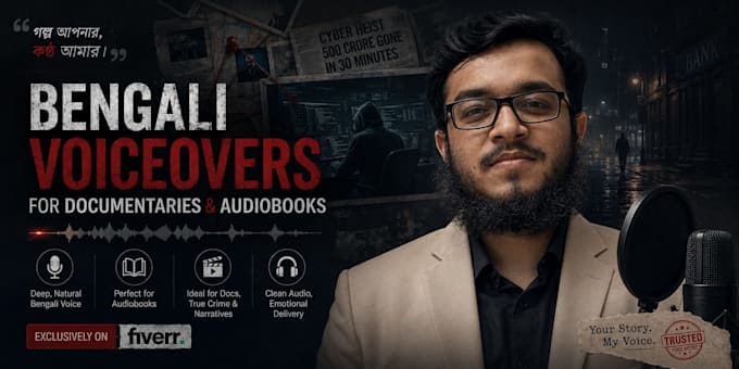 do bengali voiceover for audiobook and documentary