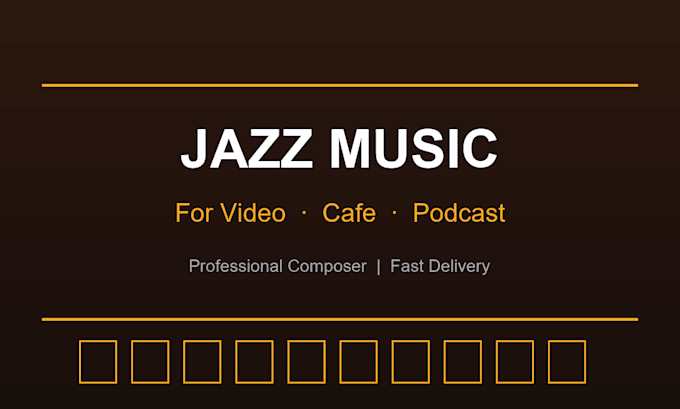 compose custom jazz music for your video, cafe, or podcast