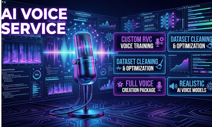 create, train realistic custom voices using rvc technology