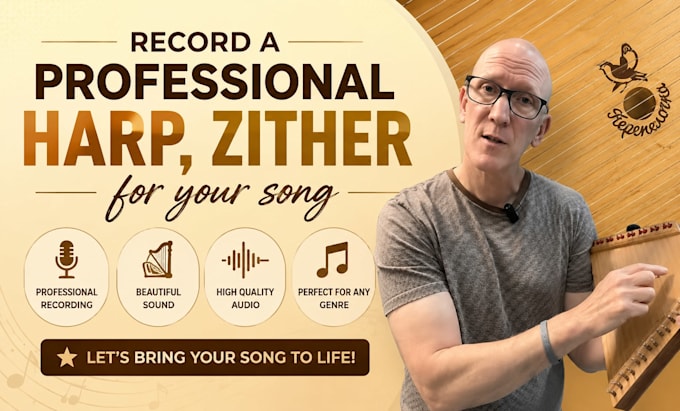 record pro harp, zither for your song