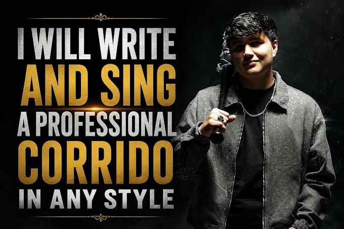 write and sing professional corrido song in any style