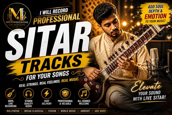record professional sitar tracks for your songs