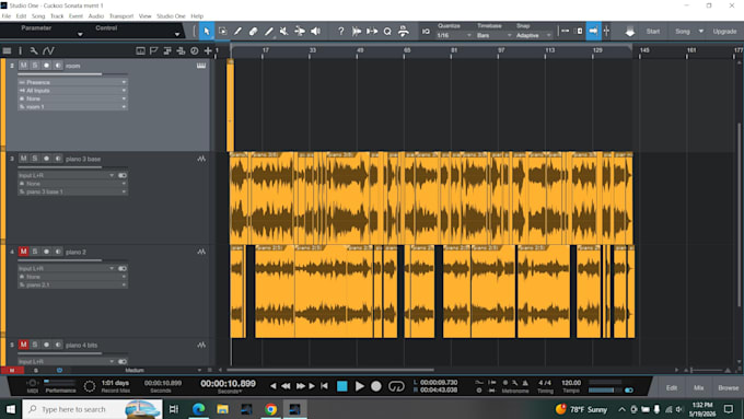 create a customized, professional session piano track
