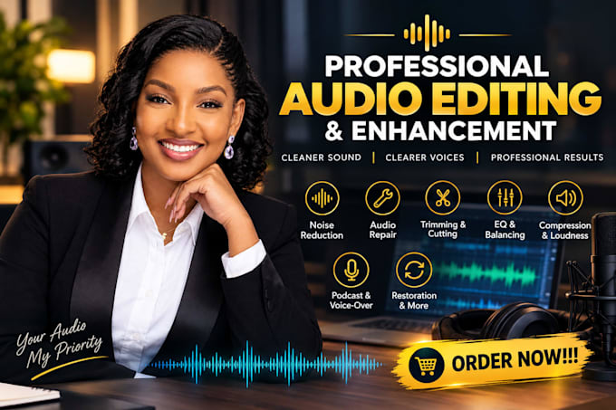 do audio editing and clean up using adobe audition, audacity, izotone rx11