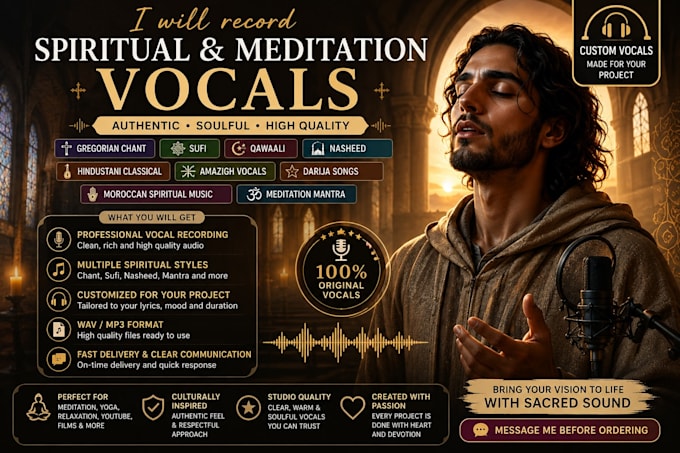 record nasheed or islamic vocal for your project