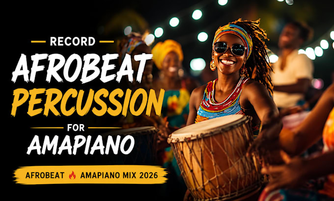 record afrobeat percussion for amapiano