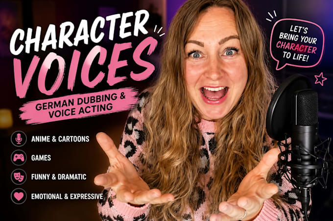 do german female dubbing and character voices