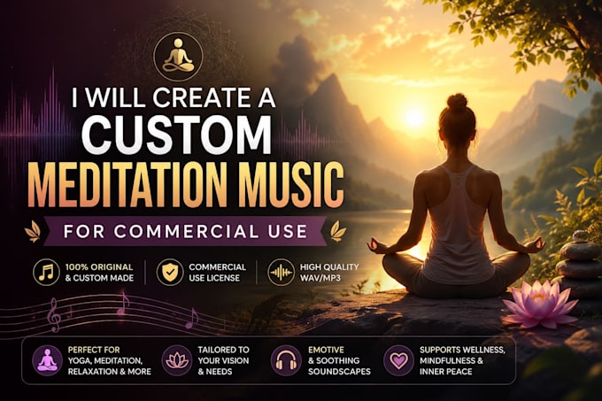 create a custom meditation music for commercial use