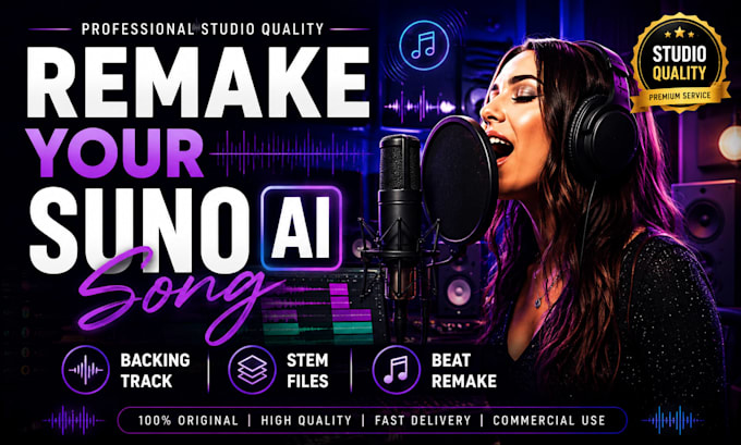 recreate remake suno ai song, backing track, stem