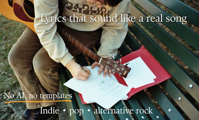 write original song lyrics in pop or alternative style