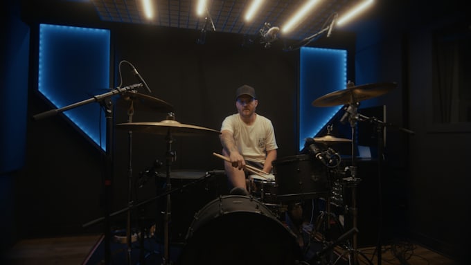 record pro level drums on your song