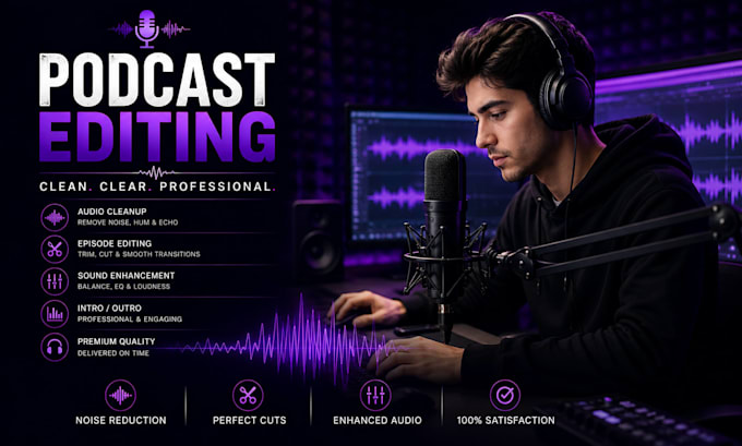 professionally edit your podcast audio and remove noise