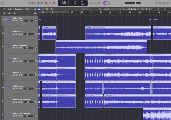 record studio quality electric guitar tracks for your song