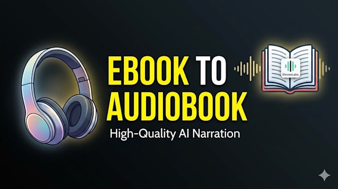 convert ebook into ai audiobook using elevenlabs