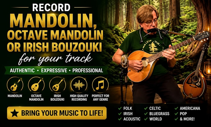 record mandolin, octave mandolin or irish bouzouki for your track
