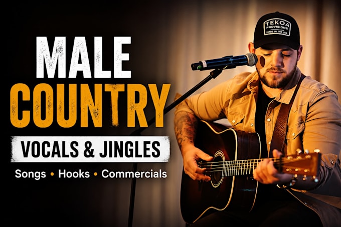 sing, write and produce catchy male country song or jingle