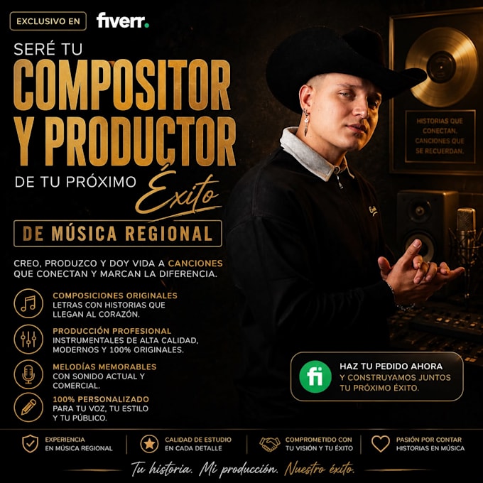 compose, record, and produce your mexican regional corrido