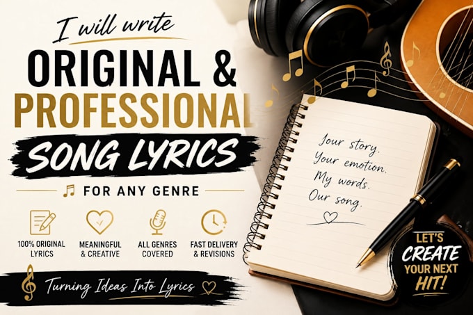 be your professional songwriter and lyricist