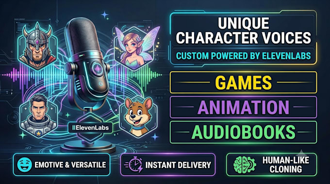 create ai character voices for games, animation and dubbing