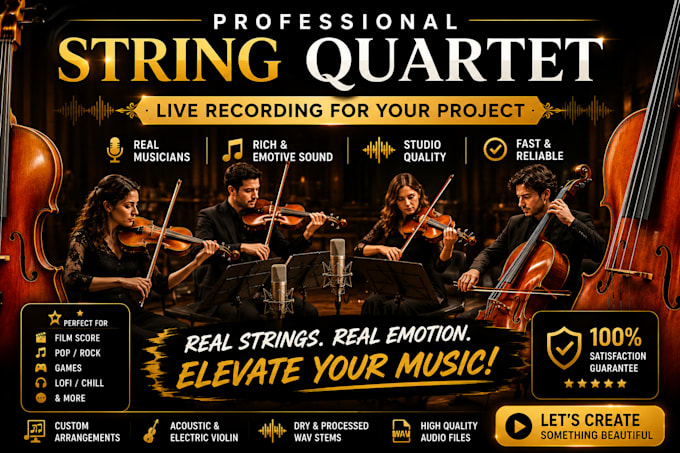 record a string quartet for your project