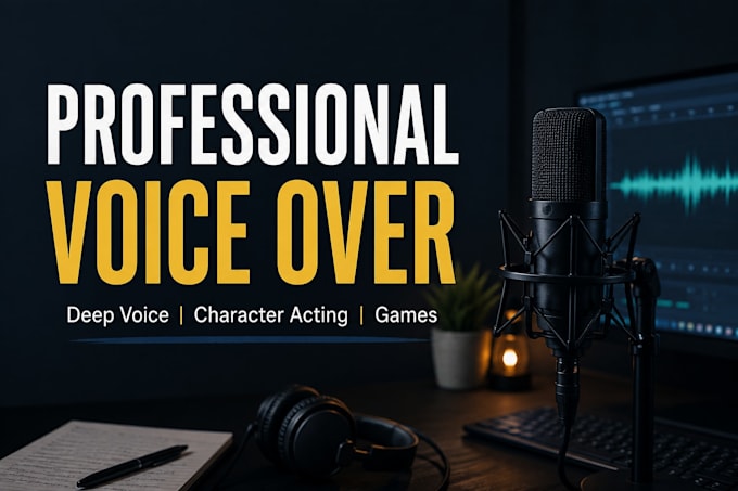 record deep voice narration and character acting