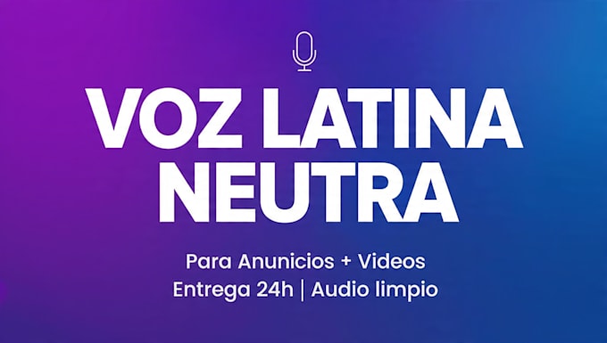 professional spanish female voice over latin neutral  accent