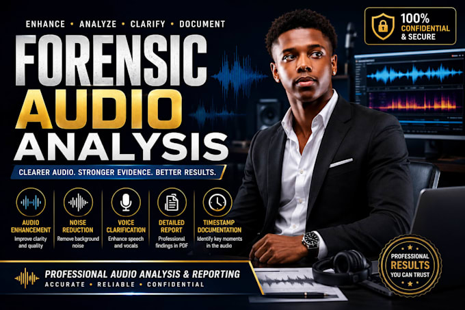 do forensic audio editing, analysis, and audio enhancement, noise reduction