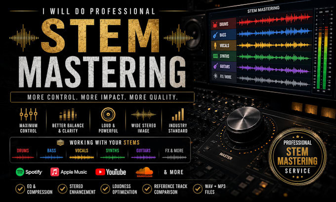 do professional stem mastering for your song
