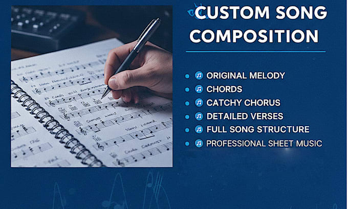 do custom melodies and songs with chords and sheet music