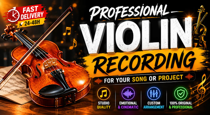 record professional violin strings for your song, cover or project