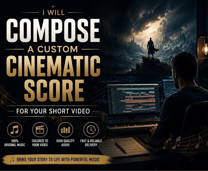 compose a custom cinematic score for your short video