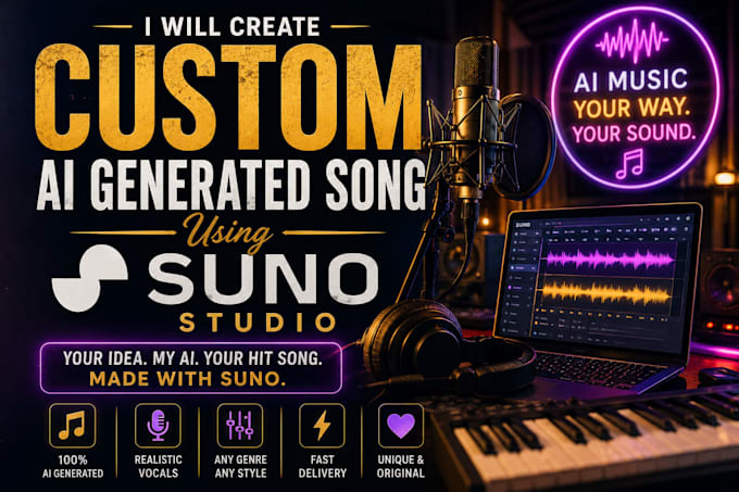 create a custom ai generated song using suno studio