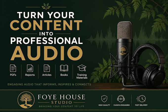 turn your content into a professional audio podcast