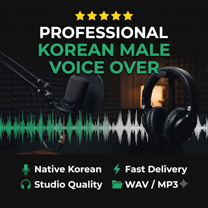 provide a professional korean or english voiceover