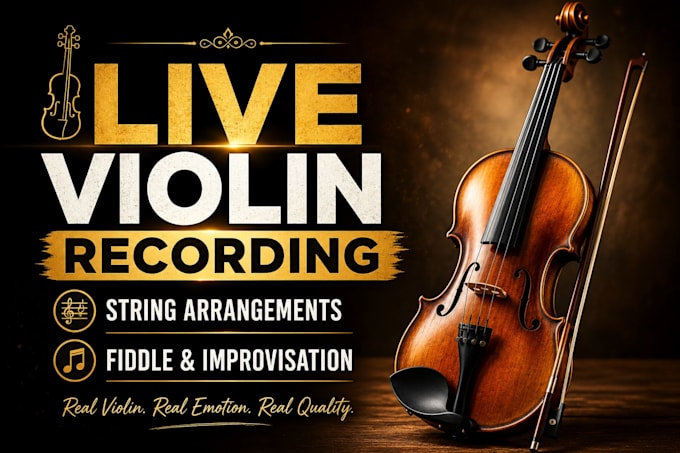 make the recording of the violin part, improvisation, strings arrangement,