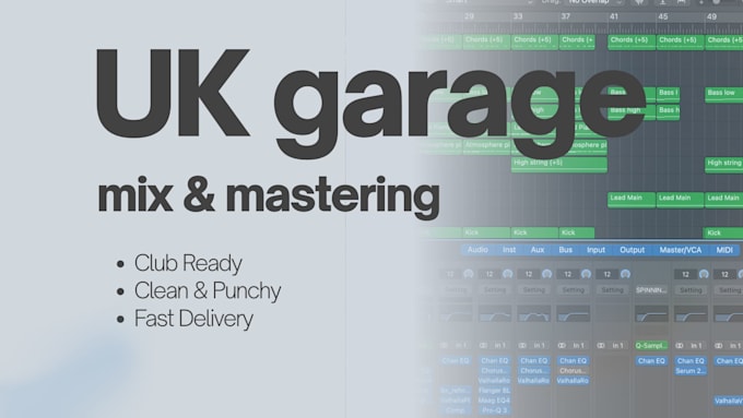 mix and master your UK garage track for club and streaming