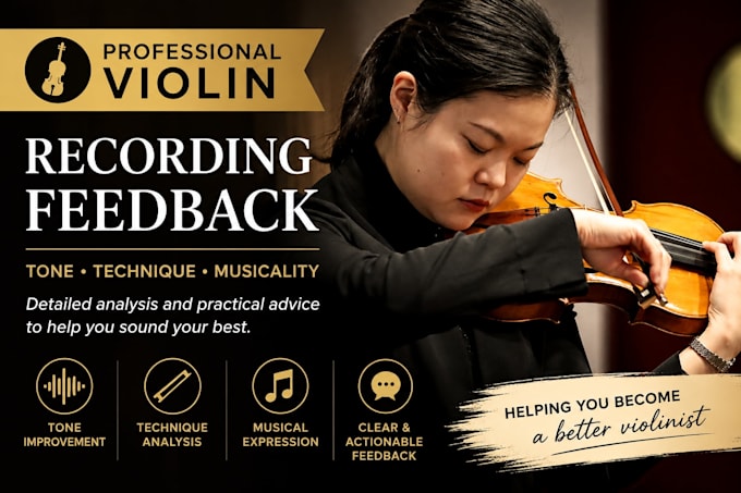 provide violin recording feedback