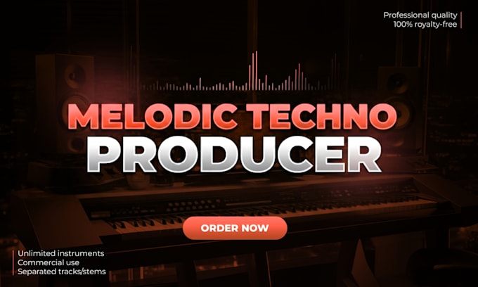 produce a professional melodic techno track