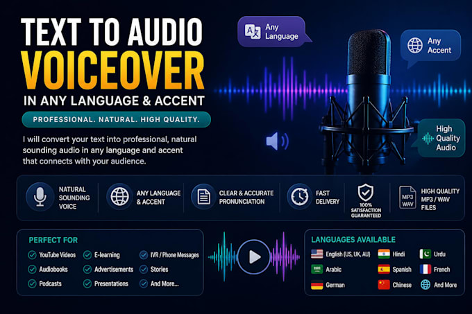turn your text to a captivating ai voice over