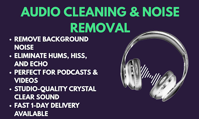 professionally remove background noise and clean your audio