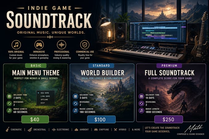 compose a soundtrack for your indie game