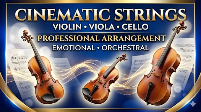 create professional violin cello and cinematic string arrangements for your song