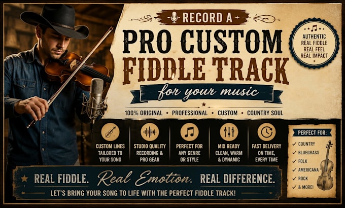 record a pro, custom fiddle track for your music