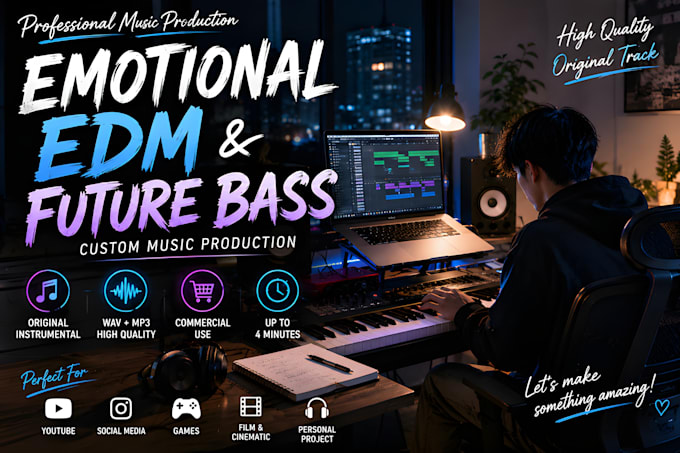 create custom emotional edm and future bass music