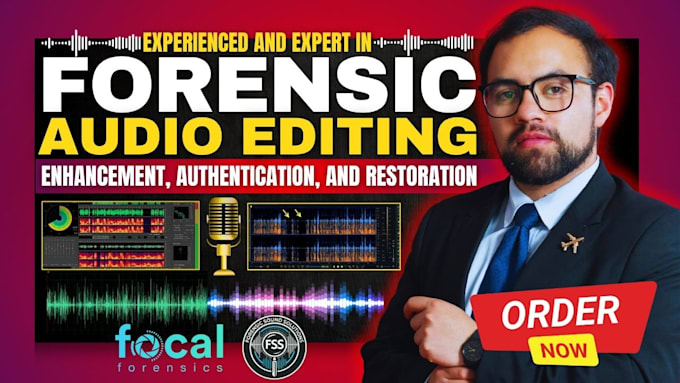 do forensic audio editing, cleanup detect background voice and enhance any audio