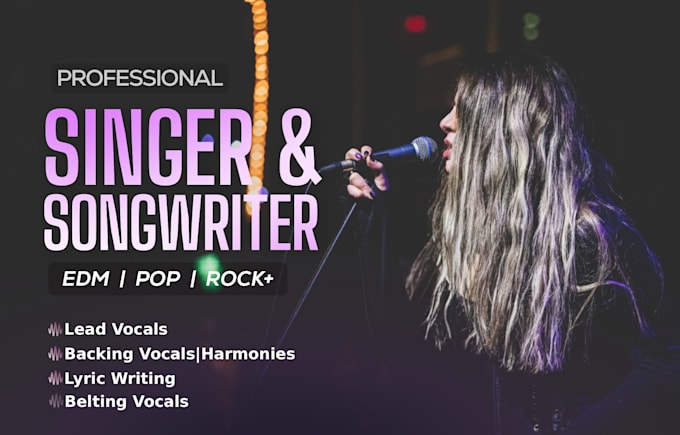 be your powerful female singer vocalist pop rock edm