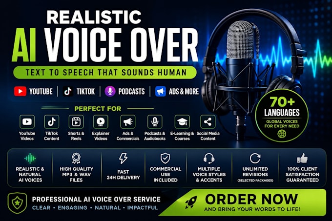 create realistic ai text to speech voice over