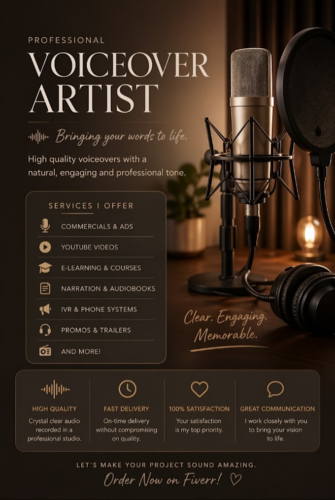 provide professional dubbing and voice over services