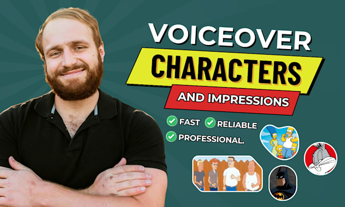 do professional celebrity impressions and funny character voice overs